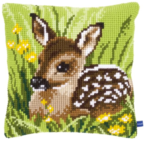 Vervaco Kreuzstich Stickpackungen Kissen Stickerei Set Anfänger Vorgedruckt Rehkitz DIY Set Kreativ Set Für Erwachsene Dekoratives Kissen ca. 40 x 40 cm Bastelset Handwerker Haus Dekoration Vervaco Kreuzstich Stickpackungen Kissen Stickerei Set Anfänger Vorgedruckt Rehkitz DIY Set Kreativ Set Für Erwachsene Dekoratives Kissen ca. 40 x 40 cm Bastelset Handwerker Haus Dekoration von Vervaco