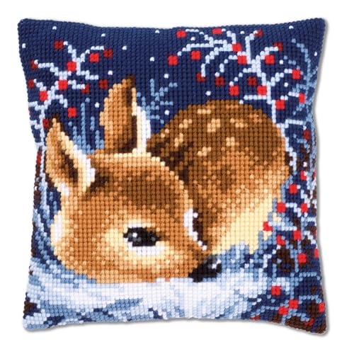 VERVACO Kreuzstich Stickpackungen Kissen Stickerei Set Anfänger Vorgedruckt Schlafendes Rehkitz DIY Set Kreativ Set Für Erwachseneca. 40 x 40 cm Bastelset Handwerker Haus Dekoration VERVACO Kreuzstich Stickpackungen Kissen Stickerei Set Anfänger Vorgedruckt Schlafendes Rehkitz DIY Set Kreativ Set Für Erwachseneca. 40 x 40 cm Bastelset Handwerker Haus Dekoration von Vervaco