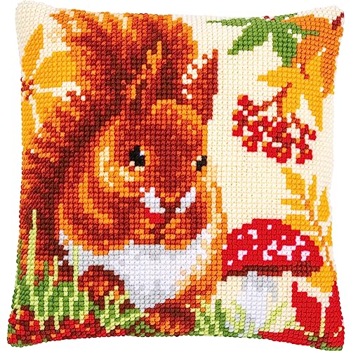 Vervaco Kreuzstich Stickpackungen Kissen Stickerei Set Anfänger Vorgedruckt Eichhörnchen im Herbst DIY Set Kreativ Set Für Erwachseneca. 40 x 40 cm Bastelset Handwerker Haus Dekoration Vervaco Kreuzstich Stickpackungen Kissen Stickerei Set Anfänger Vorgedruckt Eichhörnchen im Herbst DIY Set Kreativ Set Für Erwachseneca. 40 x 40 cm Bastelset Handwerker Haus Dekoration von Vervaco