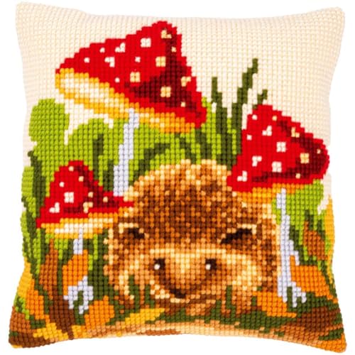 Vervaco Kreuzstich Stickpackungen Kissen Stickerei Set Anfänger Vorgedruckt Igel mit Pilzen DIY Set Kreativ Set Für Erwachsene Dekoratives Kissen ca. 40 x 40 cm Bastelset Handwerker Haus Dekoration Vervaco Kreuzstich Stickpackungen Kissen Stickerei Set Anfänger Vorgedruckt Igel mit Pilzen DIY Set Kreativ Set Für Erwachsene Dekoratives Kissen ca. 40 x 40 cm Bastelset Handwerker Haus Dekoration von Vervaco