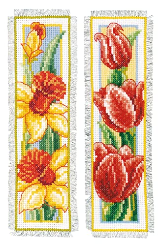 Vervaco Lesezeichen Kreuzstich Stickpackungen Gezählter Kreuzstich Set Blumen 2er DIY Set Erwachsene Sticken Lesen Zubehör Geschenk Zählmusterpackung ca. 6 x 20 cm Stickset für Anfänger Vervaco Lesezeichen Kreuzstich Stickpackungen Gezählter Kreuzstich Set Blumen 2er DIY Set Erwachsene Sticken Lesen Zubehör Geschenk Zählmusterpackung ca. 6 x 20 cm Stickset für Anfänger von Vervaco