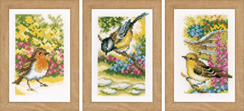 Vervaco Gezählter Kreuzstich Stickpackungen DIY Stickbilder Vögel 3er Wanddekoration Handarbeit Set für Erwachsene Zählmusterpackung ca. 8 x 12 cm Kreuzstichbilder Set Hausdeko Vervaco Gezählter Kreuzstich Stickpackungen DIY Stickbilder Vögel 3er Wanddekoration Handarbeit Set für Erwachsene Zählmusterpackung ca. 8 x 12 cm Kreuzstichbilder Set Hausdeko von Vervaco