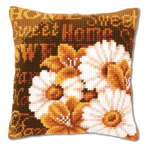 VERVACO Kreuzstich Stickpackungen Kissen Stickerei Set Anfänger Vorgedruckt Moderne Margeriten DIY Set Kreativ Set Für Erwachseneca. 40 x 40 cm Bastelset Handwerker Haus Dekoration VERVACO Kreuzstich Stickpackungen Kissen Stickerei Set Anfänger Vorgedruckt Moderne Margeriten DIY Set Kreativ Set Für Erwachseneca. 40 x 40 cm Bastelset Handwerker Haus Dekoration von Vervaco