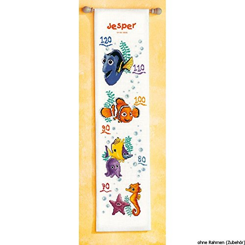 Vervaco Nemo Kreuzstickpackung mit Zählmuster, Baumwolle, Mehrfarbig, 18 x 70 cm von Vervaco