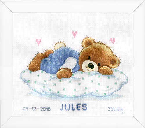 Vervaco Gezählter Kreuzstich Stickpackungen Stickset Baby Geburt Bären Wanddekoration Handarbeit Set für Erwachsene Kreatives Handwerk ca. 23 x 18 cm Geburt Geschenk Hausdeko Vervaco Gezählter Kreuzstich Stickpackungen Stickset Baby Geburt Bären Wanddekoration Handarbeit Set für Erwachsene Kreatives Handwerk ca. 23 x 18 cm Geburt Geschenk Hausdeko von Vervaco