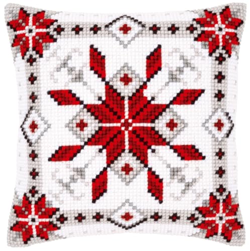 VERVACO Kreuzstich Stickpackungen Kissen Stickerei Set Anfänger Vorgedruckt Eiskristall I DIY Set Kreativ Set Für Erwachsene Dekoratives Kissen ca. 40 x 40 cm Bastelset Handwerker Haus Dekoration VERVACO Kreuzstich Stickpackungen Kissen Stickerei Set Anfänger Vorgedruckt Eiskristall I DIY Set Kreativ Set Für Erwachsene Dekoratives Kissen ca. 40 x 40 cm Bastelset Handwerker Haus Dekoration von Vervaco