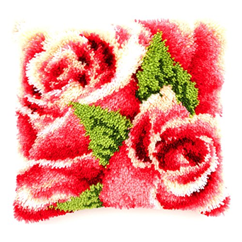 Vervaco PN-0146445 Knüpfkissen Rosenblüte von Vervaco