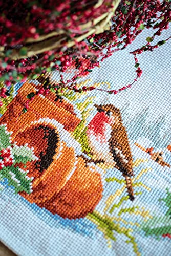VERVACO Stickpackung Tischläufer Zählmusterpackung Kreuzstich Rotkehlchen im Winter Stickläufer zum Selbersticken Stickset Weihnachten Kreativ Set für Erwachsene 32 x 84 cm Kreatives Geschenk VERVACO Stickpackung Tischläufer Zählmusterpackung Kreuzstich Rotkehlchen im Winter Stickläufer zum Selbersticken Stickset Weihnachten Kreativ Set für Erwachsene 32 x 84 cm Kreatives Geschenk von Vervaco