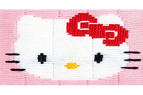Vervaco Hello Kitty rosa Stickpackung Spannstich, Baumwolle, Mehrfarbig, 16 x 12.5 x 0.3 cm von Vervaco