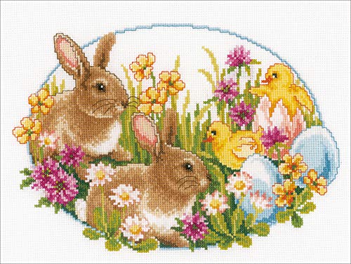 Vervaco Gezählter Kreuzstich Stickpackungen DIY Stickbilder Kaninchen und Küken Wanddekoration Handarbeit Set für Erwachsene Kreatives Handwerk ca. 29 x 22 cm Kreuzstichbilder Set Hausdeko Vervaco Gezählter Kreuzstich Stickpackungen DIY Stickbilder Kaninchen und Küken Wanddekoration Handarbeit Set für Erwachsene Kreatives Handwerk ca. 29 x 22 cm Kreuzstichbilder Set Hausdeko von Vervaco