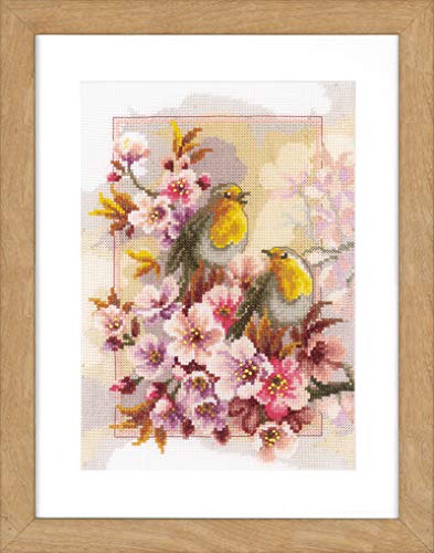Vervaco PN-0149741 Kreuzstich-Kit gezählt: Chirping Robins, 21 x 28cm Vervaco PN-0149741 Kreuzstich-Kit gezählt: Chirping Robins, 21 x 28cm von Vervaco