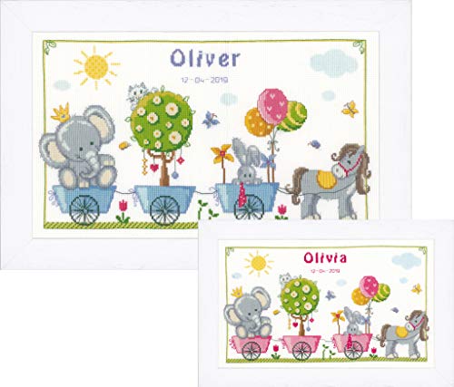 Vervaco Gezählter Kreuzstich Stickpackungen Stickset Baby Geburt Fröhliche Tierfreunde Wanddekoration Handarbeit Set für Erwachsene Kreatives Handwerk ca. 41 x 24 cm Geburt Geschenk Hausdeko Vervaco Gezählter Kreuzstich Stickpackungen Stickset Baby Geburt Fröhliche Tierfreunde Wanddekoration Handarbeit Set für Erwachsene Kreatives Handwerk ca. 41 x 24 cm Geburt Geschenk Hausdeko von Vervaco