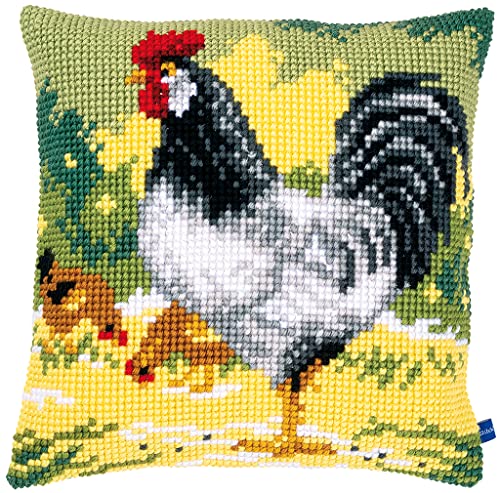 Vervaco Kreuzstich Stickpackungen Kissen Stickerei Set Anfänger Vorgedruckt Weißer Hahn DIY Set Kreativ Set Für Erwachsene Dekoratives Kissen ca. 40 x 40 cm Bastelset Handwerker Haus Dekoration Vervaco Kreuzstich Stickpackungen Kissen Stickerei Set Anfänger Vorgedruckt Weißer Hahn DIY Set Kreativ Set Für Erwachsene Dekoratives Kissen ca. 40 x 40 cm Bastelset Handwerker Haus Dekoration von Vervaco