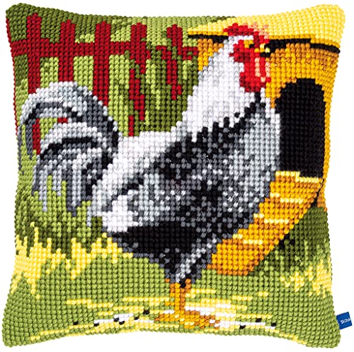 Vervaco Kreuzstich Stickpackungen Kissen Stickerei Set Anfänger Vorgedruckt Schwarzer Hahn DIY Set Kreativ Set Für Erwachsene Dekoratives Kissen ca. 40 x 40 cm Bastelset Handwerker Haus Dekoration Vervaco Kreuzstich Stickpackungen Kissen Stickerei Set Anfänger Vorgedruckt Schwarzer Hahn DIY Set Kreativ Set Für Erwachsene Dekoratives Kissen ca. 40 x 40 cm Bastelset Handwerker Haus Dekoration von Vervaco