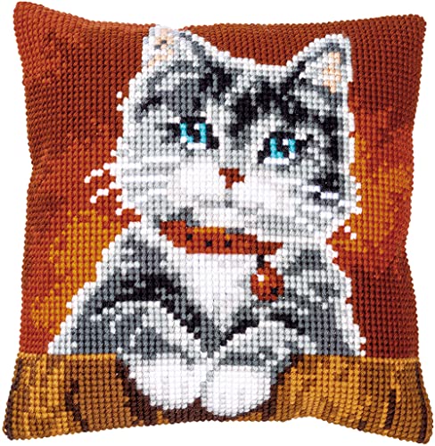 Vervaco Kreuzstich Stickpackungen Kissen Stickerei Set Anfänger Vorgedruckt Katze mit Halsband DIY Set Kreativ Set Für Erwachseneca. 40 x 40 cm Bastelset Handwerker Haus Dekoration Vervaco Kreuzstich Stickpackungen Kissen Stickerei Set Anfänger Vorgedruckt Katze mit Halsband DIY Set Kreativ Set Für Erwachseneca. 40 x 40 cm Bastelset Handwerker Haus Dekoration von Vervaco