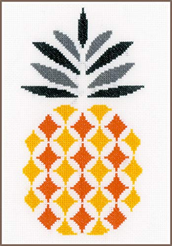 Vervaco Zählmusterpackung-Stickpackung im gezählten Kreuzstich, Acryl, Pineapple, 16 x 26cm von Vervaco