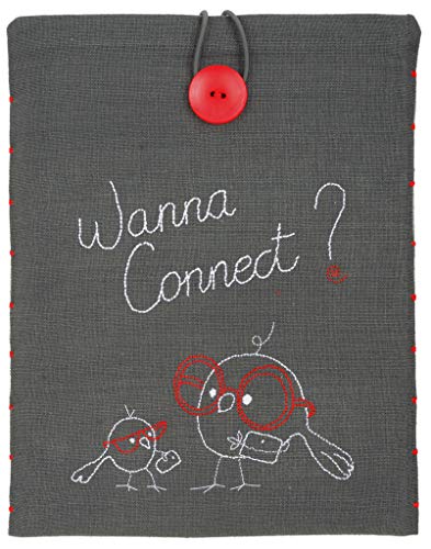 Vervaco Embroidery-Klassische Stickerei Tablet-PC Hülle, Wanna Connect, 21 x 26cm von Vervaco
