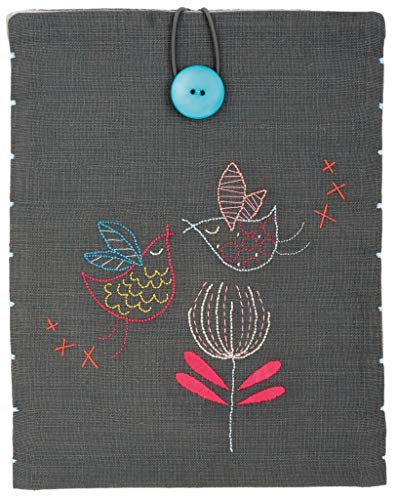 Vervaco Embroidery-Klassische Stickerei Tablet-PC Hülle, acryl, Stylised Birds, 21 x 26cm von Vervaco