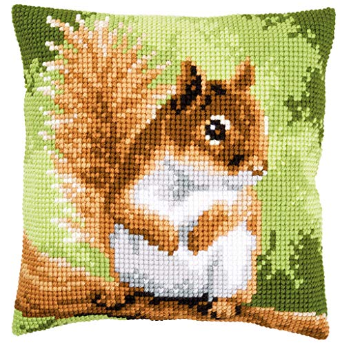 Vervaco Kreuzstich Stickpackungen Kissen Stickerei Set Anfänger Vorgedruckt Eichhörnchen DIY Set Kreativ Set Für Erwachsene Dekoratives Kissen ca. 40 x 40 cm Bastelset Handwerker Haus Dekoration Vervaco Kreuzstich Stickpackungen Kissen Stickerei Set Anfänger Vorgedruckt Eichhörnchen DIY Set Kreativ Set Für Erwachsene Dekoratives Kissen ca. 40 x 40 cm Bastelset Handwerker Haus Dekoration von Vervaco
