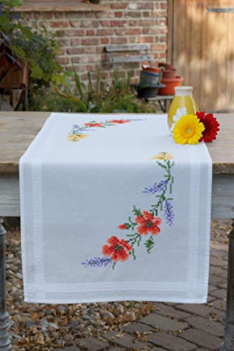 Vervaco Stickpackung Kreuzstich Set Vorgedruckt Tischläufer Blumen und Lavendel Stickdecken Vorgezeichnet Basteln Erwachsene Kreativ Stickläufer zum Selbersticken 40 x 100 cm Stickset Vervaco Stickpackung Kreuzstich Set Vorgedruckt Tischläufer Blumen und Lavendel Stickdecken Vorgezeichnet Basteln Erwachsene Kreativ Stickläufer zum Selbersticken 40 x 100 cm Stickset von Vervaco
