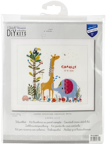 Vervaco Gezählter Kreuzstich Stickpackungen Stickset Baby Geburt Wilde Tiere Wanddekoration Handarbeit Set für Erwachsene Kreatives Handwerk ca. 33 x 30 cm Geburt Geschenk Hausdeko Vervaco Gezählter Kreuzstich Stickpackungen Stickset Baby Geburt Wilde Tiere Wanddekoration Handarbeit Set für Erwachsene Kreatives Handwerk ca. 33 x 30 cm Geburt Geschenk Hausdeko von Vervaco