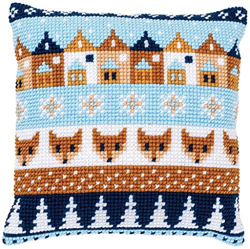 Vervaco Kreuzstich Stickpackungen Kissen Stickerei Set Anfänger Vorgedruckt Wintermotive DIY Set Kreativ Set Für Erwachsene Dekoratives Kissen ca. 40 x 40 cm Bastelset Handwerker Haus Dekoration Vervaco Kreuzstich Stickpackungen Kissen Stickerei Set Anfänger Vorgedruckt Wintermotive DIY Set Kreativ Set Für Erwachsene Dekoratives Kissen ca. 40 x 40 cm Bastelset Handwerker Haus Dekoration von Vervaco