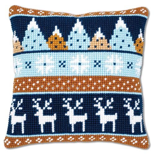 Vervaco Kreuzstich Stickpackungen Kissen Stickerei Set Anfänger Vorgedruckt Wintermotive DIY Set Kreativ Set Für Erwachsene Dekoratives Kissen ca. 40 x 40 cm Bastelset Handwerker Haus Dekoration Vervaco Kreuzstich Stickpackungen Kissen Stickerei Set Anfänger Vorgedruckt Wintermotive DIY Set Kreativ Set Für Erwachsene Dekoratives Kissen ca. 40 x 40 cm Bastelset Handwerker Haus Dekoration von Vervaco