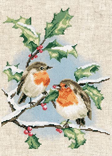 Vervaco PN-0170739 Kreuzstichset, Leinen, Polyester, Mehrfarbig, 25x32cm von Vervaco