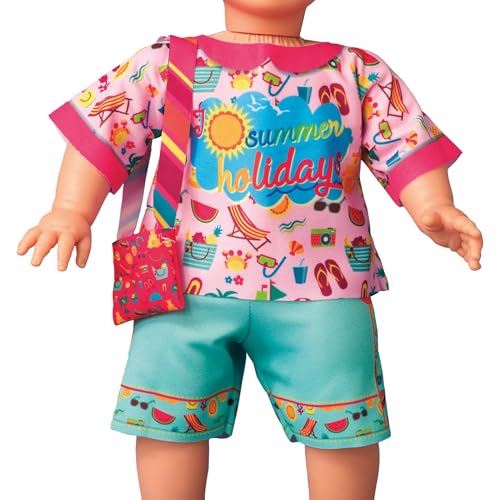Vervaco Dress Your Modepuppen Kleidung Nähen Lernen für Kinder Kreatives Hobby für Zuhause ca. 30 x 39 cm Modedesign Puppe Fashion Design Kit, Felicty Summer Holidays, suitable for an 18in (45cm) doll von Vervaco