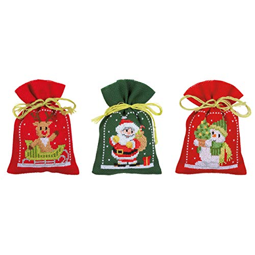 Vervaco Zählmusterpackung Stickset Säckchen Weihnachten 3er DIY Gezählter Kreuzstich Stickpackungen Basteln Erwachsene Kreativ Set 8 x 12 cm Stickset für Anfänger Stoffbeutel zum Sticken Vervaco Zählmusterpackung Stickset Säckchen Weihnachten 3er DIY Gezählter Kreuzstich Stickpackungen Basteln Erwachsene Kreativ Set 8 x 12 cm Stickset für Anfänger Stoffbeutel zum Sticken von Vervaco