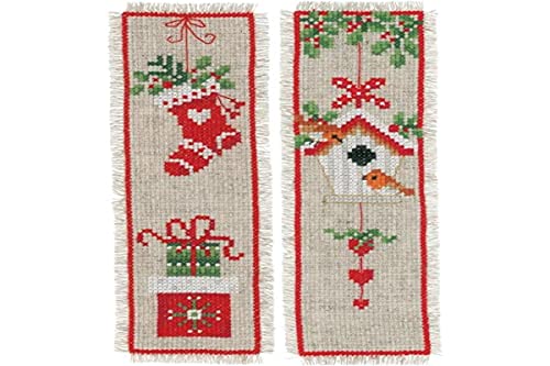 Vervaco Lesezeichen Kreuzstich Stickpackungen Gezählter Kreuzstich Set Weinachtlich 2er DIY Set Erwachsene Sticken Lesen Zubehör Geschenk Zählmusterpackung ca. 6 x 20 cm Stickset für Anfänger Vervaco Lesezeichen Kreuzstich Stickpackungen Gezählter Kreuzstich Set Weinachtlich 2er DIY Set Erwachsene Sticken Lesen Zubehör Geschenk Zählmusterpackung ca. 6 x 20 cm Stickset für Anfänger von Vervaco