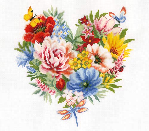 Vervaco Gezählter Kreuzstich Stickpackungen DIY Stickbilder Blumenherz Wanddekoration Handarbeit Set für Erwachsene Kreatives Handwerk ca. 25 x 25 cm Kreuzstichbilder Set Hausdeko Vervaco Gezählter Kreuzstich Stickpackungen DIY Stickbilder Blumenherz Wanddekoration Handarbeit Set für Erwachsene Kreatives Handwerk ca. 25 x 25 cm Kreuzstichbilder Set Hausdeko von Vervaco