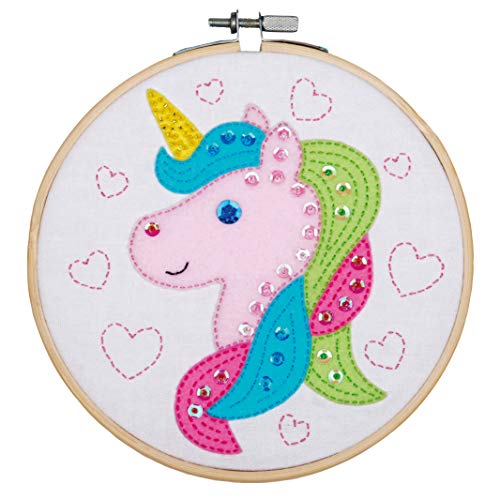 Vervaco PN-0180497 Stickset mit Ring: Unicorn, 16cm Vervaco PN-0180497 Stickset mit Ring: Unicorn, 16cm von Vervaco