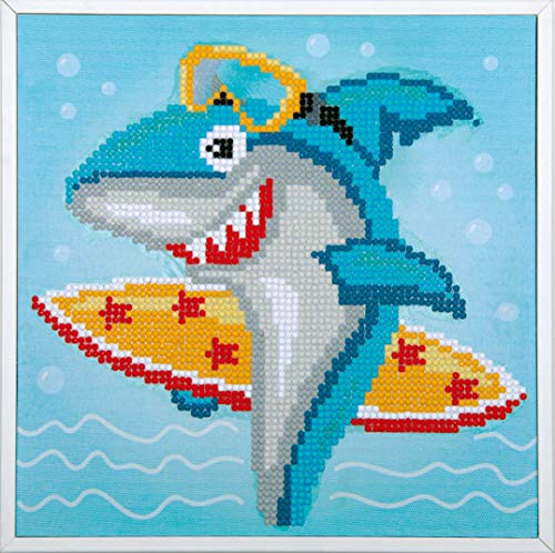Vervaco PN-0183266 Surfen Hai Diamanten Malerei, Mehrfarbig von Vervaco