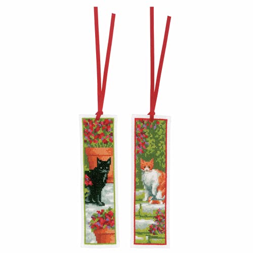 Vervaco Lesezeichen Kreuzstich Stickpackungen Gezählter Kreuzstich Set Katzen 2er DIY Set Erwachsene Sticken Lesen Zubehör Geschenk Zählmusterpackung ca. 6 x 20 cm Stickset für Anfänger Vervaco Lesezeichen Kreuzstich Stickpackungen Gezählter Kreuzstich Set Katzen 2er DIY Set Erwachsene Sticken Lesen Zubehör Geschenk Zählmusterpackung ca. 6 x 20 cm Stickset für Anfänger von Vervaco
