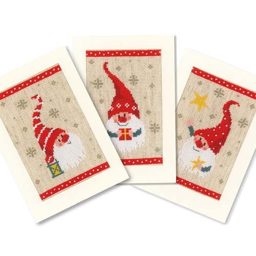 Vervaco Lesezeichen Kreuzstich Stickpackungen Gezählter Kreuzstich Weihnachtsgnom 3er DIY Postkarten Set Erwachsene Sticken Bastelset ca. 10,5 x 15 cm Stickset für Anfänger Kreatives Geschenk Vervaco Lesezeichen Kreuzstich Stickpackungen Gezählter Kreuzstich Weihnachtsgnom 3er DIY Postkarten Set Erwachsene Sticken Bastelset ca. 10,5 x 15 cm Stickset für Anfänger Kreatives Geschenk von Vervaco