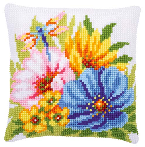 Vervaco Kreuzstich Stickpackungen Kissen Stickerei Set Anfänger Vorgedruckt Blumen DIY Set Kreativ Set Für Erwachsene Dekoratives Kissen ca. 40 x 40 cm Bastelset Handwerker Haus Dekoration Vervaco Kreuzstich Stickpackungen Kissen Stickerei Set Anfänger Vorgedruckt Blumen DIY Set Kreativ Set Für Erwachsene Dekoratives Kissen ca. 40 x 40 cm Bastelset Handwerker Haus Dekoration von Vervaco