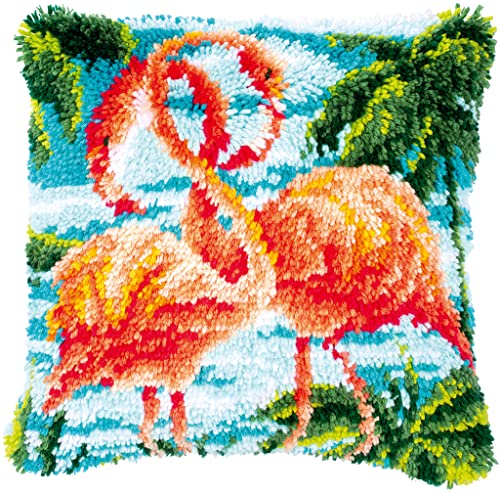 Vervaco Knüpfkissen Set Deko Kissenbezug Knüpfset für Anfänger 2 ROSA FLAMINGOS Basteln Erwachsene Kreativ DIY Handarbeit Kissen zum Selber Knüpfe 40 x 40 cm Latch Hook Kit Knüpfhaken Set Kissen Vervaco Knüpfkissen Set Deko Kissenbezug Knüpfset für Anfänger 2 ROSA FLAMINGOS Basteln Erwachsene Kreativ DIY Handarbeit Kissen zum Selber Knüpfe 40 x 40 cm Latch Hook Kit Knüpfhaken Set Kissen von Vervaco