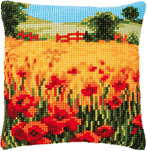 Vervaco Kreuzstich Stickpackungen Kissen Stickerei Set Anfänger Vorgedruckt Mohnblumen Landschaft DIY Set Kreativ Set Für Erwachseneca. 40 x 40 cm Bastelset Handwerker Haus Dekoration Vervaco Kreuzstich Stickpackungen Kissen Stickerei Set Anfänger Vorgedruckt Mohnblumen Landschaft DIY Set Kreativ Set Für Erwachseneca. 40 x 40 cm Bastelset Handwerker Haus Dekoration von Vervaco