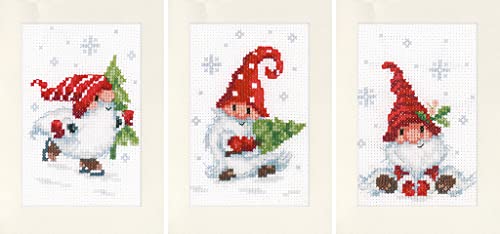 Vervaco Lesezeichen Kreuzstich Stickpackungen Gezählter Kreuzstich Weihnachtsgnome 3er DIY Postkarten Set Erwachsene Sticken Bastelset ca. 10,5 x 15 cm Stickset für Anfänger Kreatives Geschenk Vervaco Lesezeichen Kreuzstich Stickpackungen Gezählter Kreuzstich Weihnachtsgnome 3er DIY Postkarten Set Erwachsene Sticken Bastelset ca. 10,5 x 15 cm Stickset für Anfänger Kreatives Geschenk von Vervaco