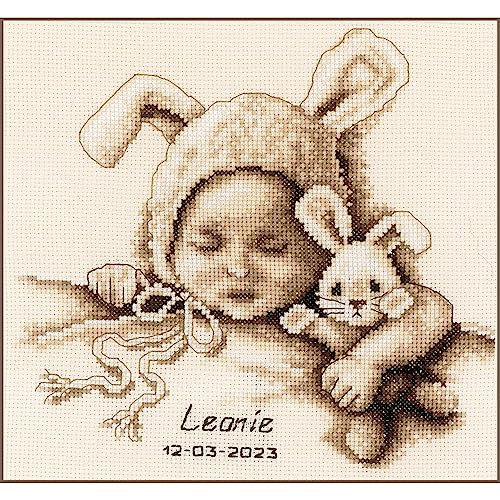Vervaco Gezählter Kreuzstich Stickpackungen Stickset Baby Geburt Baby und Kuschelhase Wanddekoration Handarbeit Set für Erwachsene Kreatives Handwerk ca. 23 x 21 cm Geburt Geschenk Hausdeko Vervaco Gezählter Kreuzstich Stickpackungen Stickset Baby Geburt Baby und Kuschelhase Wanddekoration Handarbeit Set für Erwachsene Kreatives Handwerk ca. 23 x 21 cm Geburt Geschenk Hausdeko von Vervaco