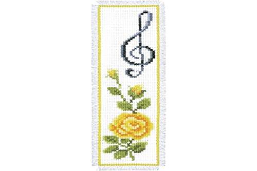 VERVACO Lesezeichen Kreuzstich Stickpackungen Gezählter Kreuzstich Rose mit Notenschlüssel DIY Set Erwachsene Sticken Lesen Zubehör Geschenk Zählmusterpackung ca. 6 x 20 cm Stickset für Anfänger VERVACO Lesezeichen Kreuzstich Stickpackungen Gezählter Kreuzstich Rose mit Notenschlüssel DIY Set Erwachsene Sticken Lesen Zubehör Geschenk Zählmusterpackung ca. 6 x 20 cm Stickset für Anfänger von Vervaco