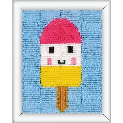 Vervaco Stickbilder für Kinder Langstich Set EIS Stickset für Anfänger Bastelset Handwerker ca. 12,5 x 16 cm Kreatives Nähset für Kinder DIY Sticken Set Kreatives Geschenk Vervaco Stickbilder für Kinder Langstich Set EIS Stickset für Anfänger Bastelset Handwerker ca. 12,5 x 16 cm Kreatives Nähset für Kinder DIY Sticken Set Kreatives Geschenk von Vervaco