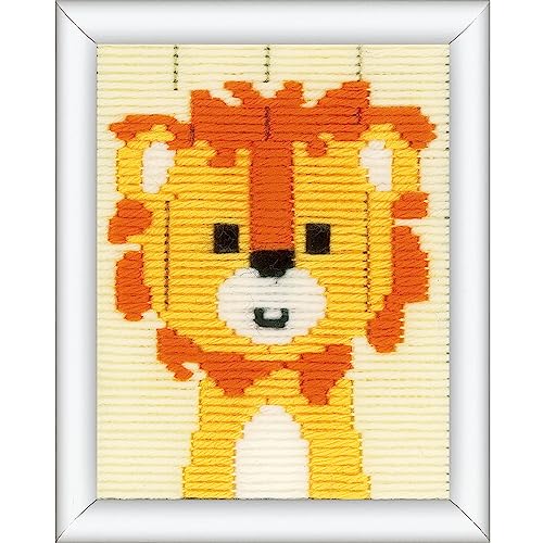 Vervaco Stickbilder für Kinder Langstich Set FRECHER LÖWE Stickset für Anfänger Bastelset Handwerker ca. 12,5 x 16 cm Kreatives Nähset für Kinder DIY Sticken Set Kreatives Geschenk Vervaco Stickbilder für Kinder Langstich Set FRECHER LÖWE Stickset für Anfänger Bastelset Handwerker ca. 12,5 x 16 cm Kreatives Nähset für Kinder DIY Sticken Set Kreatives Geschenk von Vervaco
