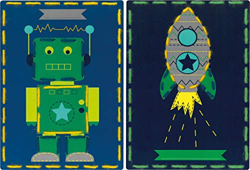 Vervaco Stickkarte für Kinder aus Karton, Robot and Rocket, 18.5 x 26cm Vervaco Stickkarte für Kinder aus Karton, Robot and Rocket, 18.5 x 26cm von Vervaco