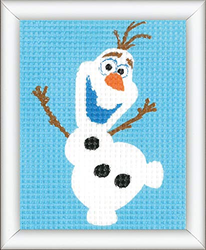 Vervaco Stickpackung Disney Olaf, Stickbild vorgezeichnet Stickbildpackung, vorbezeichnet, Baumwolle, Mehrfarbig, 12.5 x 16 x 0,3 cm von Vervaco