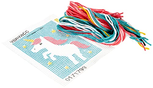 Vervaco Stickpackung Einhorn, Stickbild vorgezeichnet Stickbildpackung, vorbezeichnet, Baumwolle, Mehrfarbig, 12.5 x 16 x 0,3 cm von Vervaco