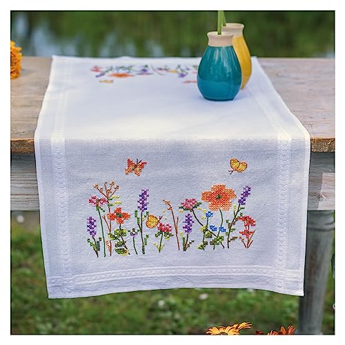 Vervaco Stickpackung Kreuzstich Set Vorgedruckt Tischläufer Lavendel und Feldblumen Stickdecken Vorgezeichnet DIY Basteln Kreativ Stickläufer zum Selbersticken 40 x 100 cm Stickset Vervaco Stickpackung Kreuzstich Set Vorgedruckt Tischläufer Lavendel und Feldblumen Stickdecken Vorgezeichnet DIY Basteln Kreativ Stickläufer zum Selbersticken 40 x 100 cm Stickset von Vervaco