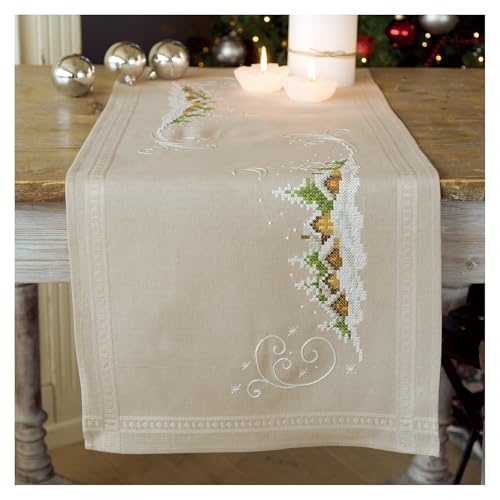 Vervaco Stickpackung Kreuzstich Set Vorgedruckt Tischläufer Winterdorf im Schnee Stickdecken Vorgezeichnet Basteln Kreativ Stickläufer zum Selbersticken 40 x 100 cm Stickset Weihnachten Vervaco Stickpackung Kreuzstich Set Vorgedruckt Tischläufer Winterdorf im Schnee Stickdecken Vorgezeichnet Basteln Kreativ Stickläufer zum Selbersticken 40 x 100 cm Stickset Weihnachten von Vervaco