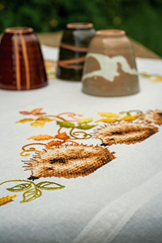 Vervaco Tischdecken-Set, Baumwolle, cremefarben, 80 x 80 cm von Vervaco